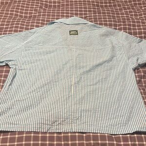 DAILY DRILLS striped button down shirt